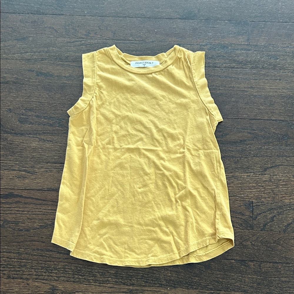 Project Social T Girls Yellow Tank Top Size 8